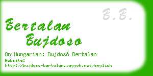 bertalan bujdoso business card